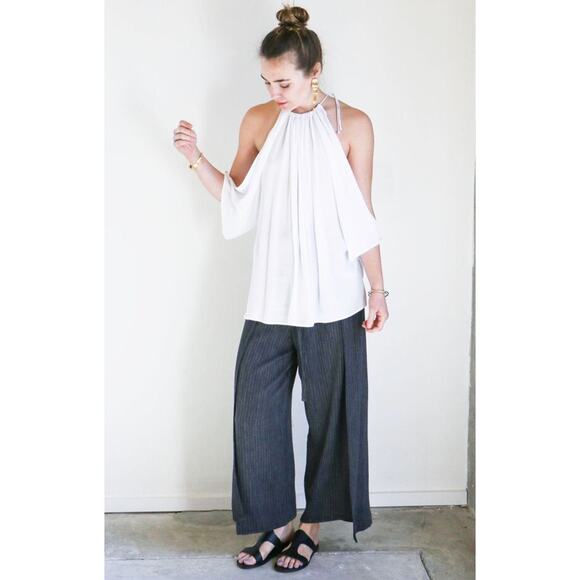 Shaina Mote Reyes Top Bleach White Size 8 - Picture 12 of 13